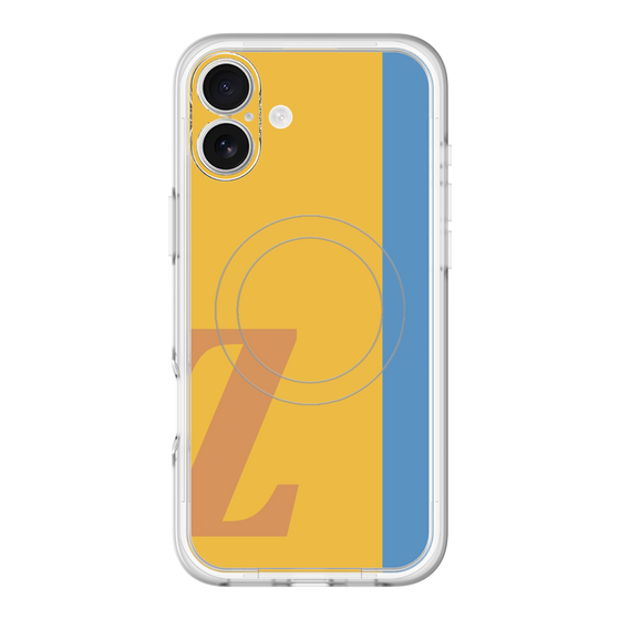 スリムプロテクションプレミアムケース with MagSafe［ オリジナル - initial color line - Z orange ］