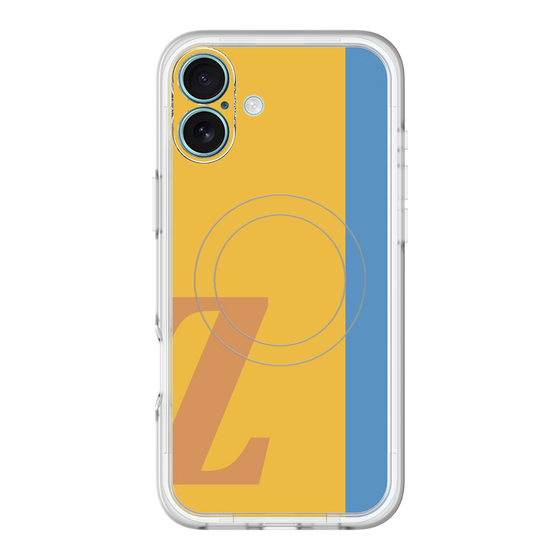 スリムプロテクションプレミアムケース with MagSafe［ オリジナル - initial color line - Z orange ］