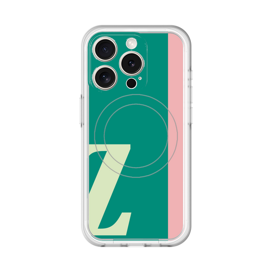 スリムプロテクションプレミアムケース with MagSafe［ オリジナル - initial color line - Z green ］
