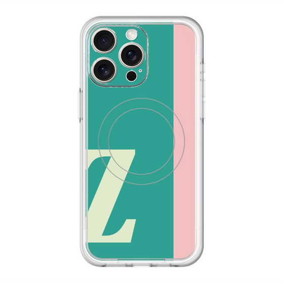 スリムプロテクションプレミアムケース with MagSafe［ オリジナル - initial color line - Z green ］