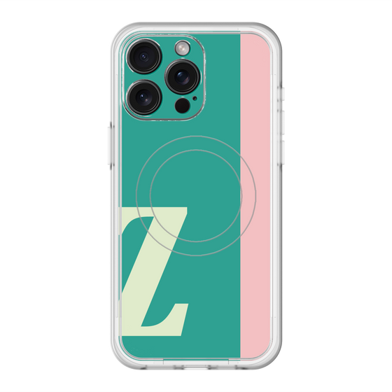 スリムプロテクションプレミアムケース with MagSafe［ オリジナル - initial color line - Z green ］