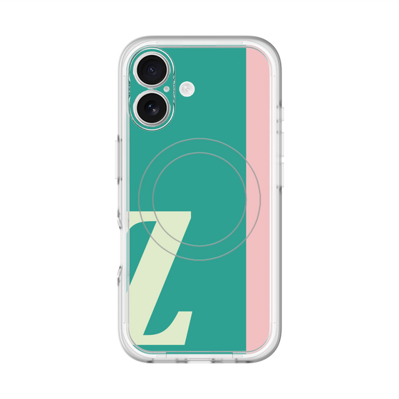 スリムプロテクションプレミアムケース with MagSafe［ オリジナル - initial color line - Z green ］