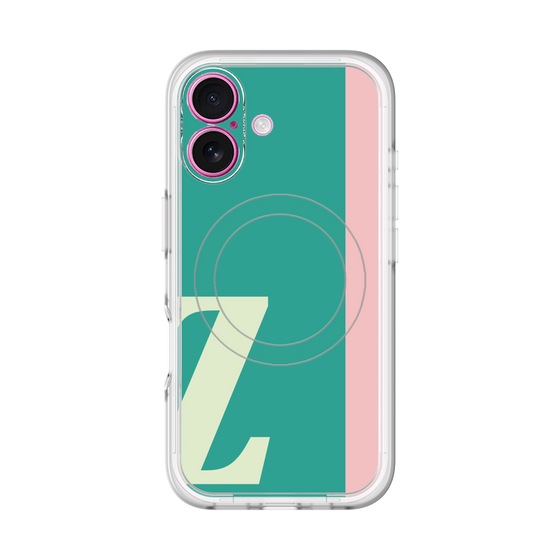 スリムプロテクションプレミアムケース with MagSafe［ オリジナル - initial color line - Z green ］