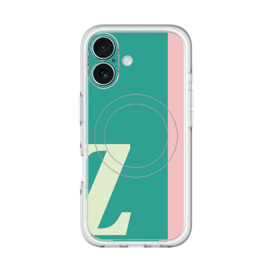 スリムプロテクションプレミアムケース with MagSafe［ オリジナル - initial color line - Z green ］