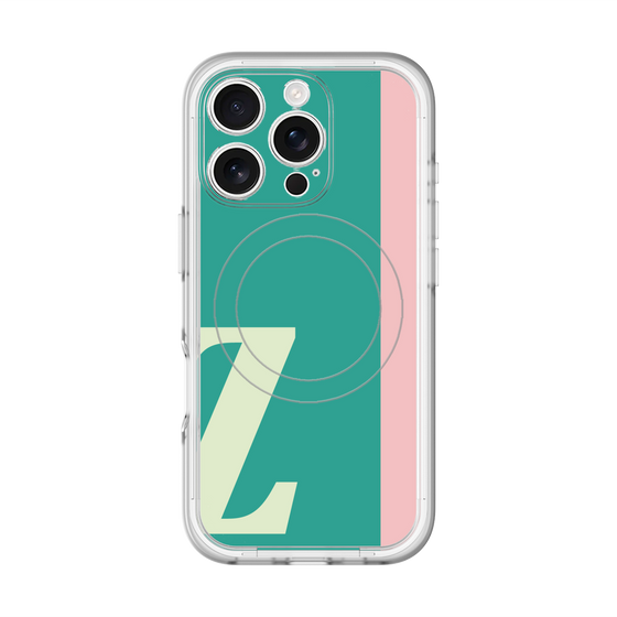 スリムプロテクションプレミアムケース with MagSafe［ オリジナル - initial color line - Z green ］