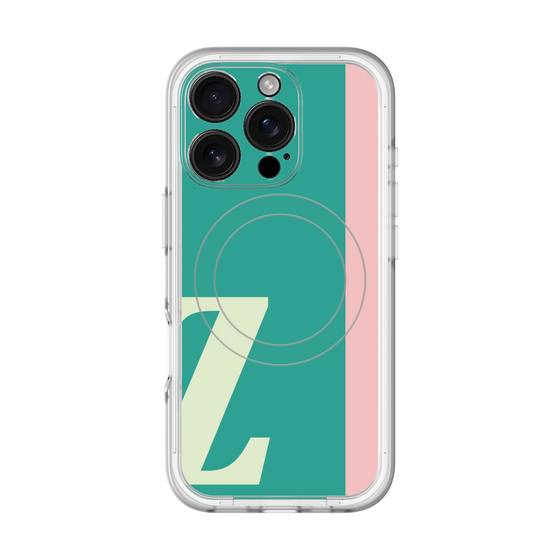 スリムプロテクションプレミアムケース with MagSafe［ オリジナル - initial color line - Z green ］