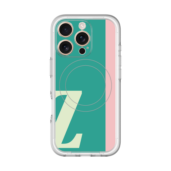 スリムプロテクションプレミアムケース with MagSafe［ オリジナル - initial color line - Z green ］