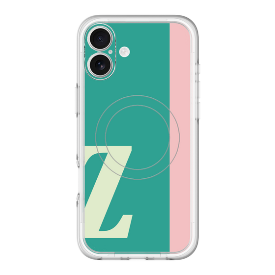 スリムプロテクションプレミアムケース with MagSafe［ オリジナル - initial color line - Z green ］