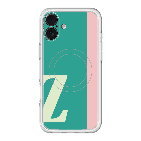 スリムプロテクションプレミアムケース with MagSafe［ オリジナル - initial color line - Z green ］
