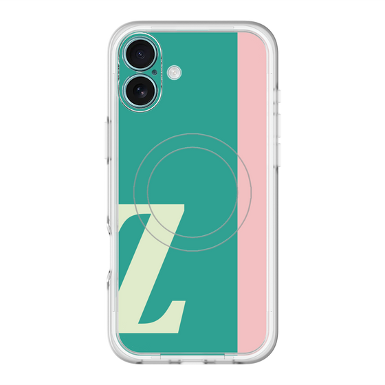 スリムプロテクションプレミアムケース with MagSafe［ オリジナル - initial color line - Z green ］