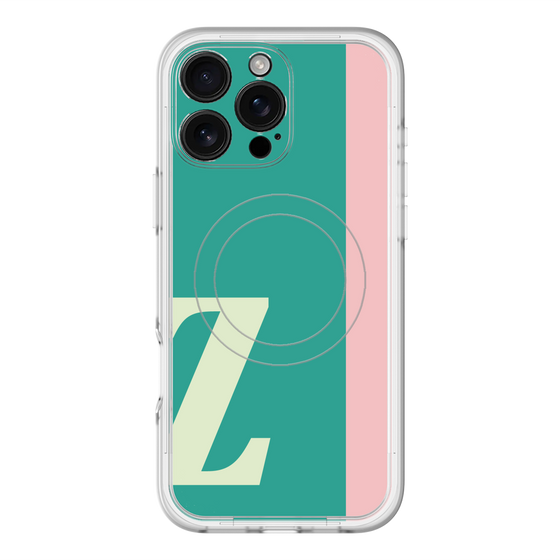 スリムプロテクションプレミアムケース with MagSafe［ オリジナル - initial color line - Z green ］