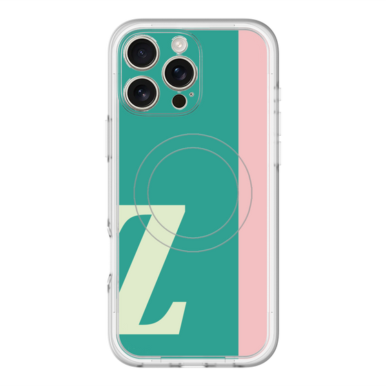 スリムプロテクションプレミアムケース with MagSafe［ オリジナル - initial color line - Z green ］