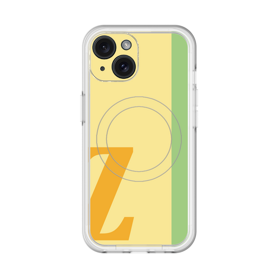 スリムプロテクションプレミアムケース with MagSafe［ オリジナル - initial color line - Z yellow ］