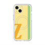 スリムプロテクションプレミアムケース with MagSafe［ オリジナル - initial color line - Z yellow ］