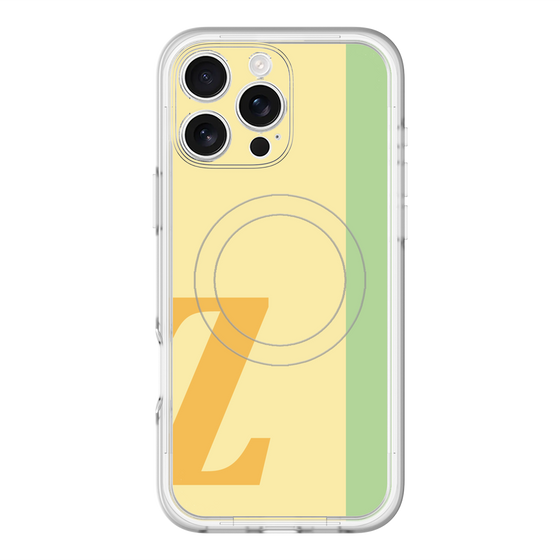 スリムプロテクションプレミアムケース with MagSafe［ オリジナル - initial color line - Z yellow ］