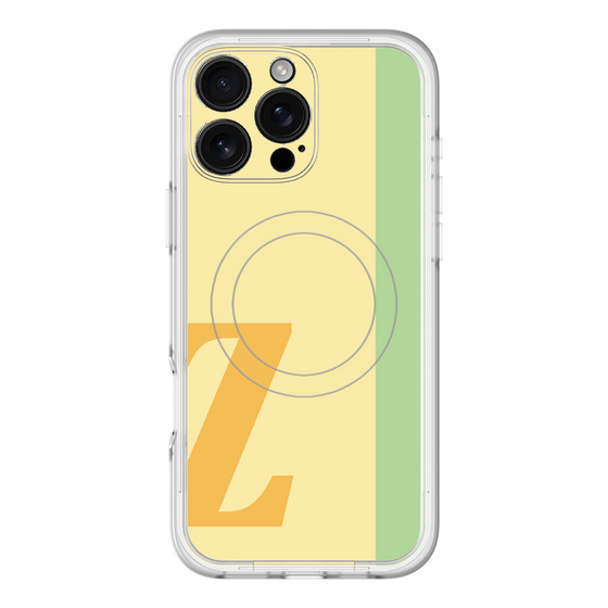 スリムプロテクションプレミアムケース with MagSafe［ オリジナル - initial color line - Z yellow ］
