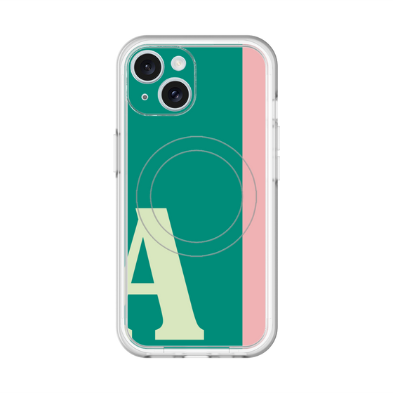 スリムプロテクションプレミアムケース with MagSafe［ オリジナル - initial color line - A green ］