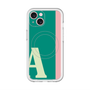 スリムプロテクションプレミアムケース with MagSafe［ オリジナル - initial color line - A green ］