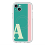 スリムプロテクションプレミアムケース with MagSafe［ オリジナル - initial color line - A green ］