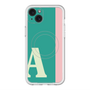 スリムプロテクションプレミアムケース with MagSafe［ オリジナル - initial color line - A green ］