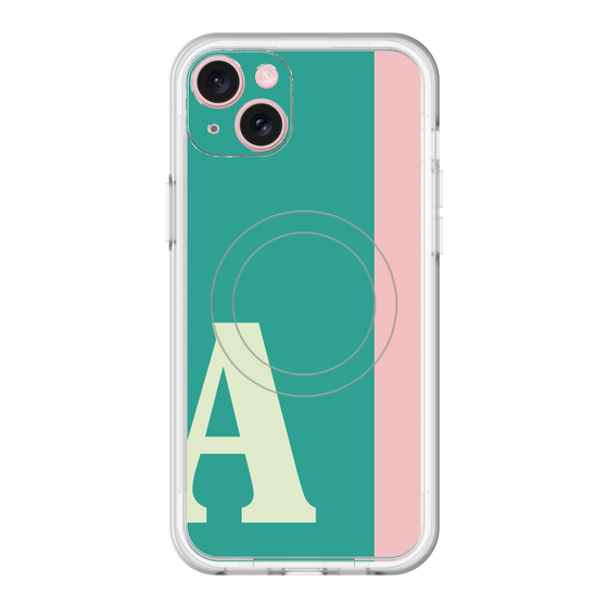 スリムプロテクションプレミアムケース with MagSafe［ オリジナル - initial color line - A green ］