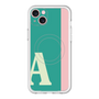 スリムプロテクションプレミアムケース with MagSafe［ オリジナル - initial color line - A green ］