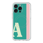 スリムプロテクションプレミアムケース with MagSafe［ オリジナル - initial color line - A green ］