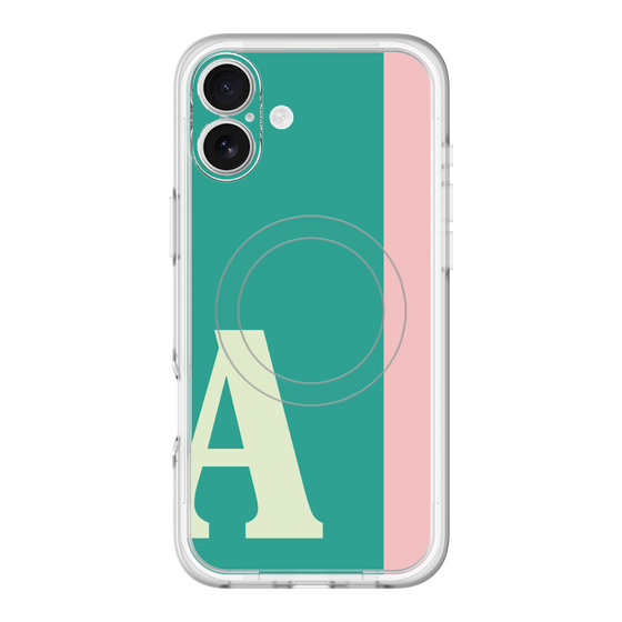 スリムプロテクションプレミアムケース with MagSafe［ オリジナル - initial color line - A green ］