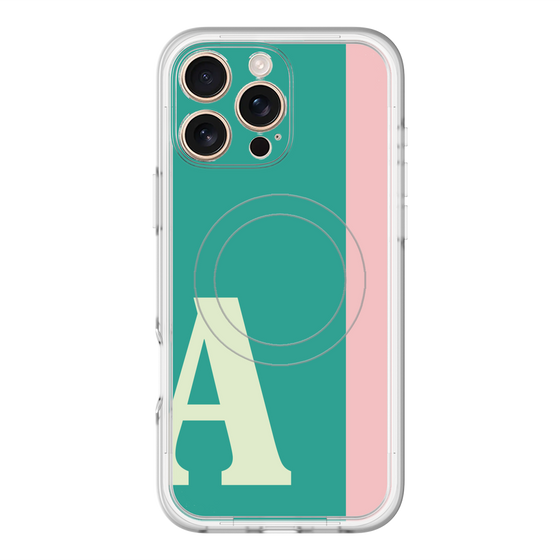 スリムプロテクションプレミアムケース with MagSafe［ オリジナル - initial color line - A green ］