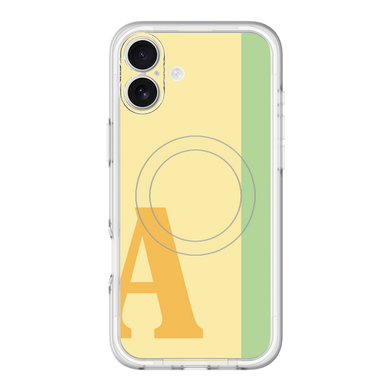 スリムプロテクションプレミアムケース with MagSafe［ オリジナル - initial color line - A yellow ］