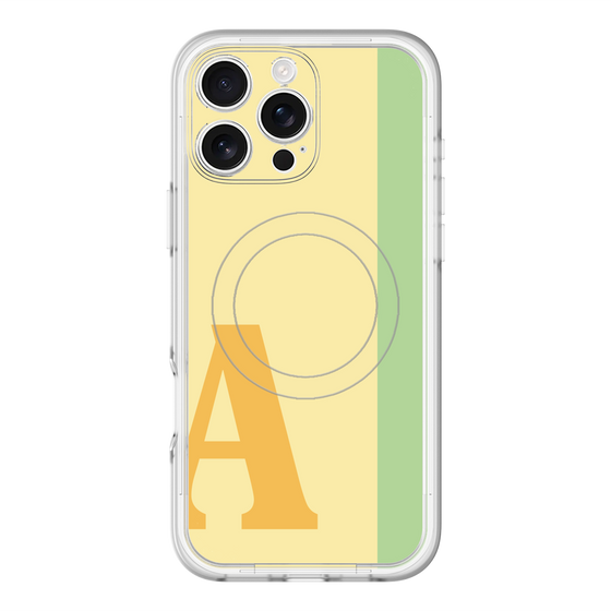 スリムプロテクションプレミアムケース with MagSafe［ オリジナル - initial color line - A yellow ］