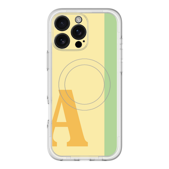 スリムプロテクションプレミアムケース with MagSafe［ オリジナル - initial color line - A yellow ］