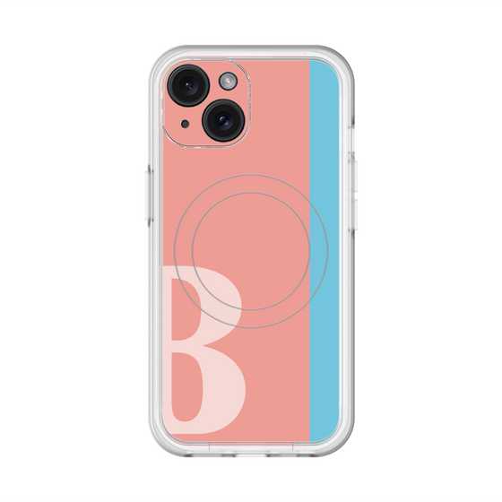 スリムプロテクションプレミアムケース with MagSafe［ オリジナル - initial color line - B pink ］