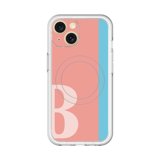 スリムプロテクションプレミアムケース with MagSafe［ オリジナル - initial color line - B pink ］