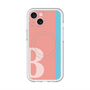 スリムプロテクションプレミアムケース with MagSafe［ オリジナル - initial color line - B pink ］