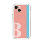 スリムプロテクションプレミアムケース with MagSafe［ オリジナル - initial color line - B pink ］