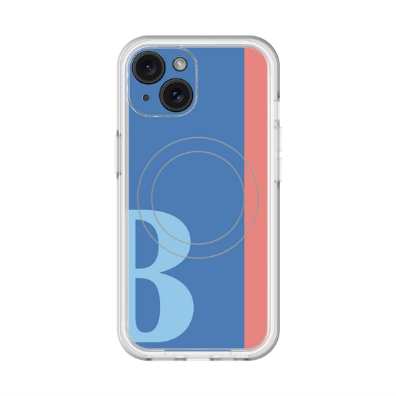 スリムプロテクションプレミアムケース with MagSafe［ オリジナル - initial color line - B blue ］
