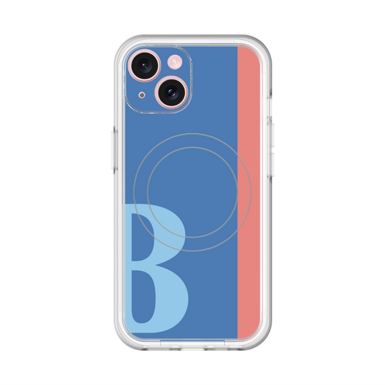 スリムプロテクションプレミアムケース with MagSafe［ オリジナル - initial color line - B blue ］