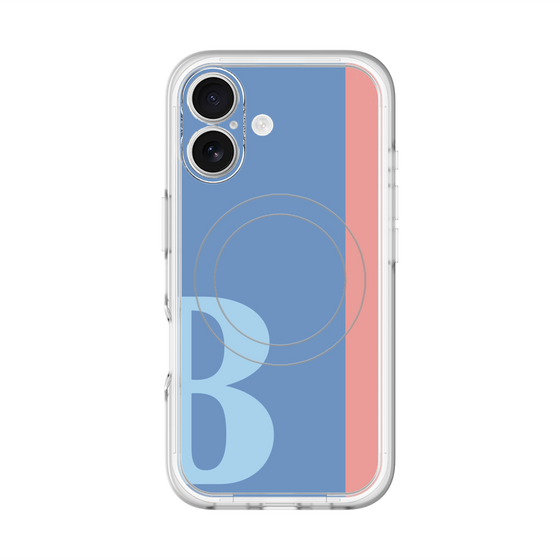スリムプロテクションプレミアムケース with MagSafe［ オリジナル - initial color line - B blue ］