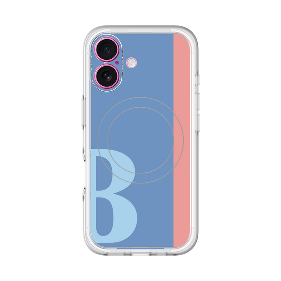スリムプロテクションプレミアムケース with MagSafe［ オリジナル - initial color line - B blue ］