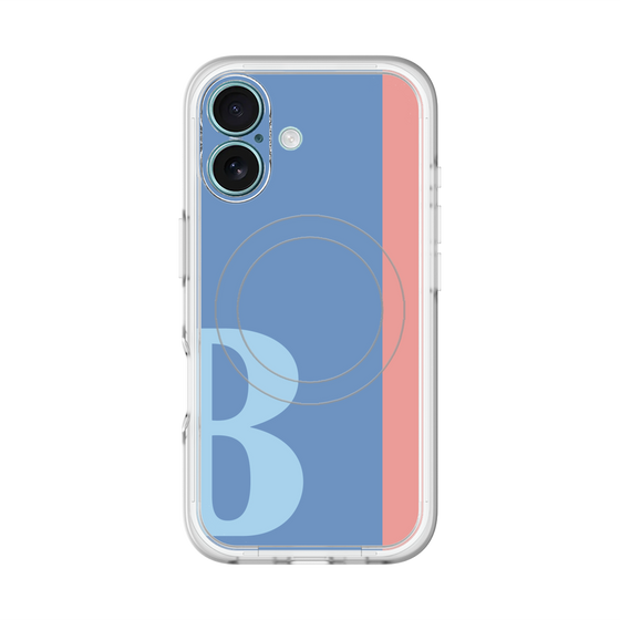 スリムプロテクションプレミアムケース with MagSafe［ オリジナル - initial color line - B blue ］