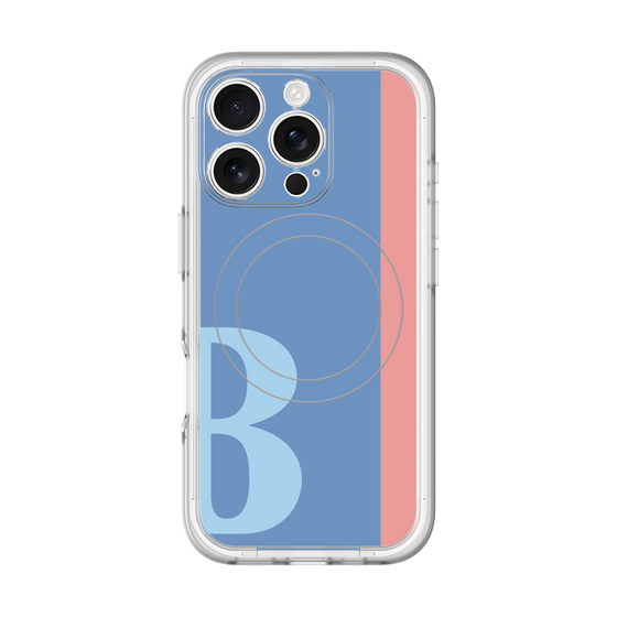 スリムプロテクションプレミアムケース with MagSafe［ オリジナル - initial color line - B blue ］