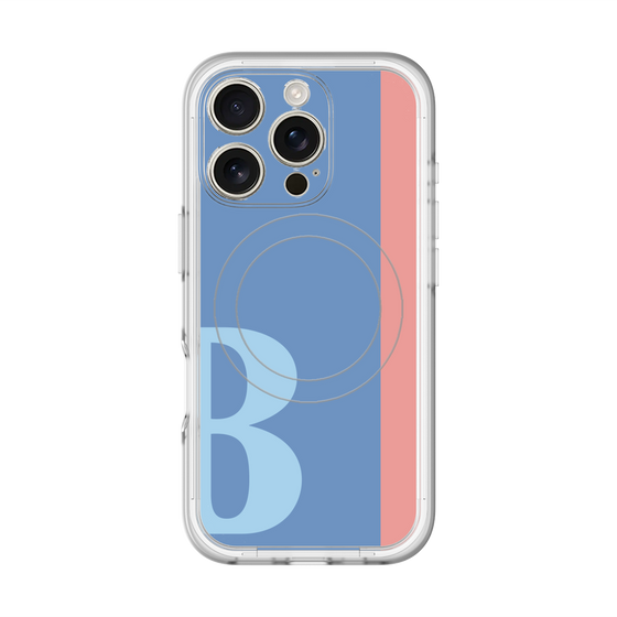 スリムプロテクションプレミアムケース with MagSafe［ オリジナル - initial color line - B blue ］