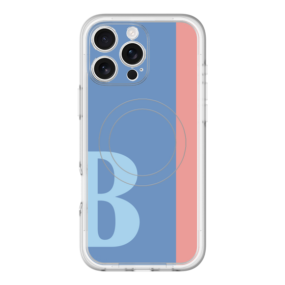 スリムプロテクションプレミアムケース with MagSafe［ オリジナル - initial color line - B blue ］