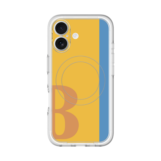 スリムプロテクションプレミアムケース with MagSafe［ オリジナル - initial color line - B orange ］