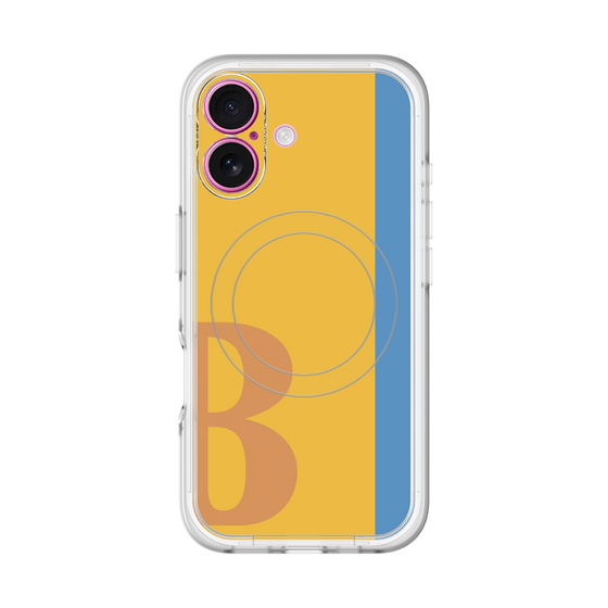 スリムプロテクションプレミアムケース with MagSafe［ オリジナル - initial color line - B orange ］