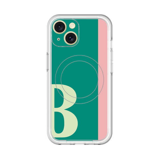 スリムプロテクションプレミアムケース with MagSafe［ オリジナル - initial color line - B green ］
