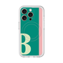 スリムプロテクションプレミアムケース with MagSafe［ オリジナル - initial color line - B green ］