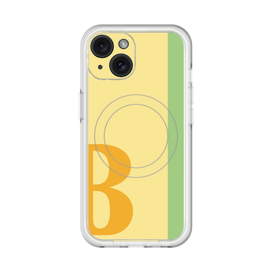 スリムプロテクションプレミアムケース with MagSafe［ オリジナル - initial color line - B yellow ］