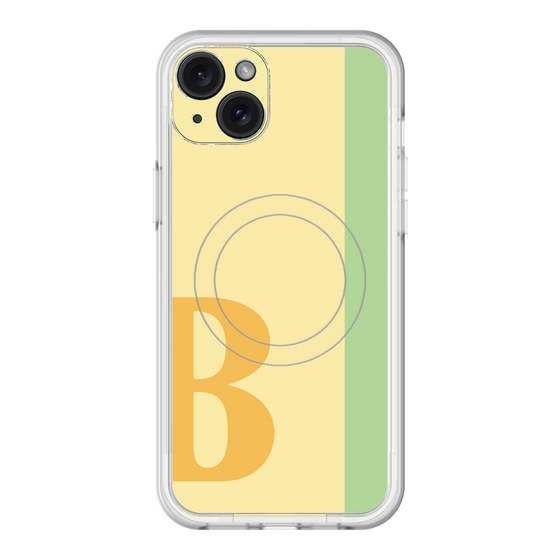 スリムプロテクションプレミアムケース with MagSafe［ オリジナル - initial color line - B yellow ］